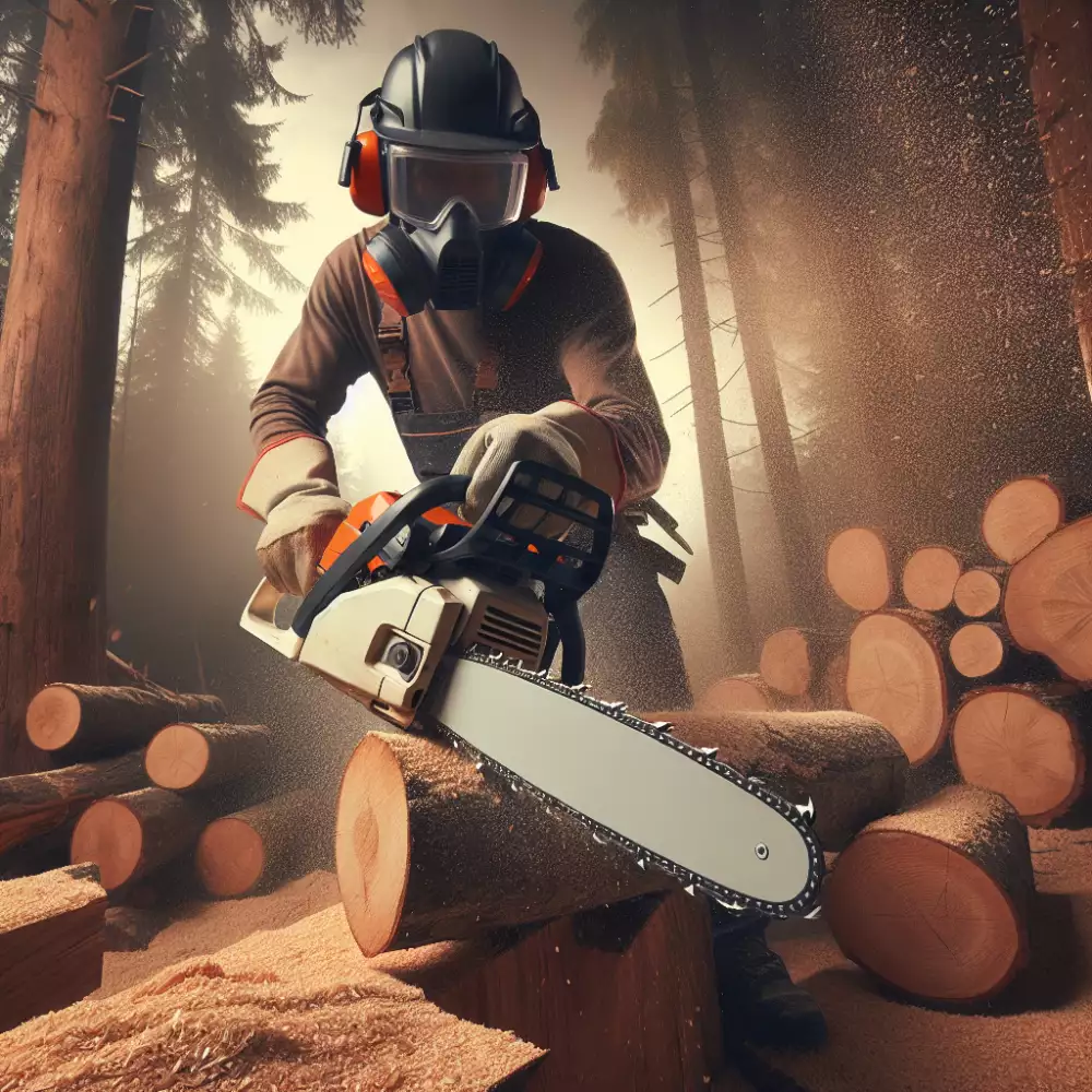 práce s motorovou pilou